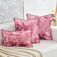 Housse de coussin carrée en velours écrasé de la série Premium avec fermeture éclair, housses de coussin épaisses de luxe pour la décoration de la maison