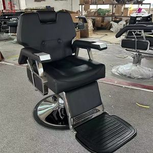 Sillón de Barbería Negro para Salón de Peluquería Masculina, Muebles de Cuero Sintético Fabricados para la Venta - Product Image 6