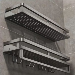 Bathroom Storage Rack 60X70cm Wall Mounted Corner Shelf Durable Rectangular Design - Product Image 4