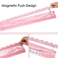Ensemble de 4 supports de mahjong en acrylique couleur coquillage à motif ondulé avec structure magnétique