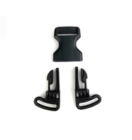 Boucle de ceinture de sécurité de rechange 25 mm en plastique noir, professionnelle, classique, 2 voies, robuste et durable, pour siège auto bébé et sac de voyage