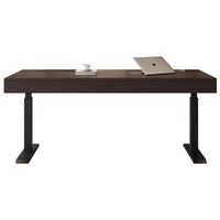 Bureau électrique réglable en hauteur minimaliste italien, moderne et simple, à double moteur, bureau d'étude en bois massif, bureau d'ordinateur