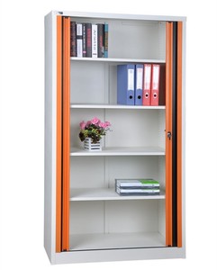 Armoire de classement à portes coulissantes Outstar, armoire verticale en acier avec porte à volet roulant, armoire de bureau en métal - Product Image 3