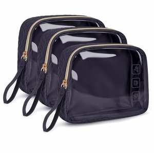 Trousse de Toilette de Voyage Transparente avec Fermeture Éclair, Grande Capacité, Matériau Imperméable, Élégante pour le Rangement des Cosmétiques et Articles de Toilette Féminins - Product Image 3