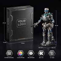 Kit de construction de robot squelette style MOC OEM personnalisé 13091, modèle STEM AI avec lumières, kit d'affichage sous marque privée, jouet