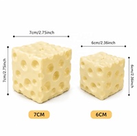 Jouet sensoriel anti-stress en forme de cube de fromage, souple et malléable, rempli de vaseline, pour les 14 ans et plus, unisexe
