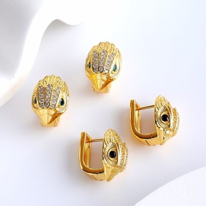 DECJUBA lujo águila ojo circón gota pendientes 18K oro Real plateado <span class=keywords><strong>para</strong></span> <span class=keywords><strong>mujer</strong></span> y hombre <span class=keywords><strong>para</strong></span> fiestas Venta De fábrica OEM - Product Image 4