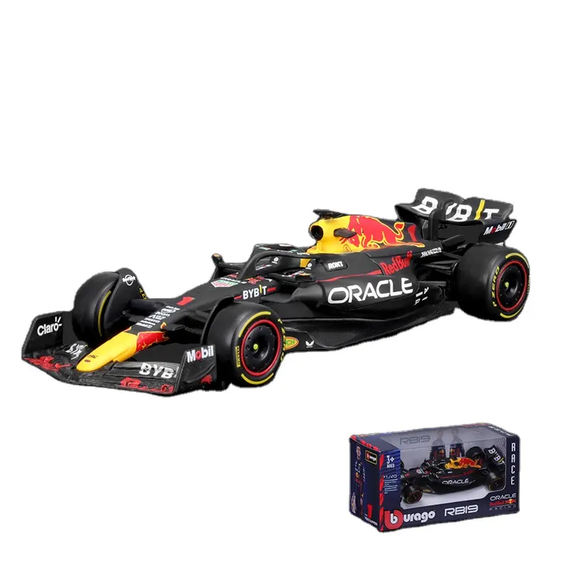 Novo modelo de carros de brinquedo em metal fundido 1/43 RB19 (2024) Coleção Fórmula Scale