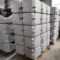 Plateforme de pont flottant modulaire en plastique antidérapant en HDPE à double cube