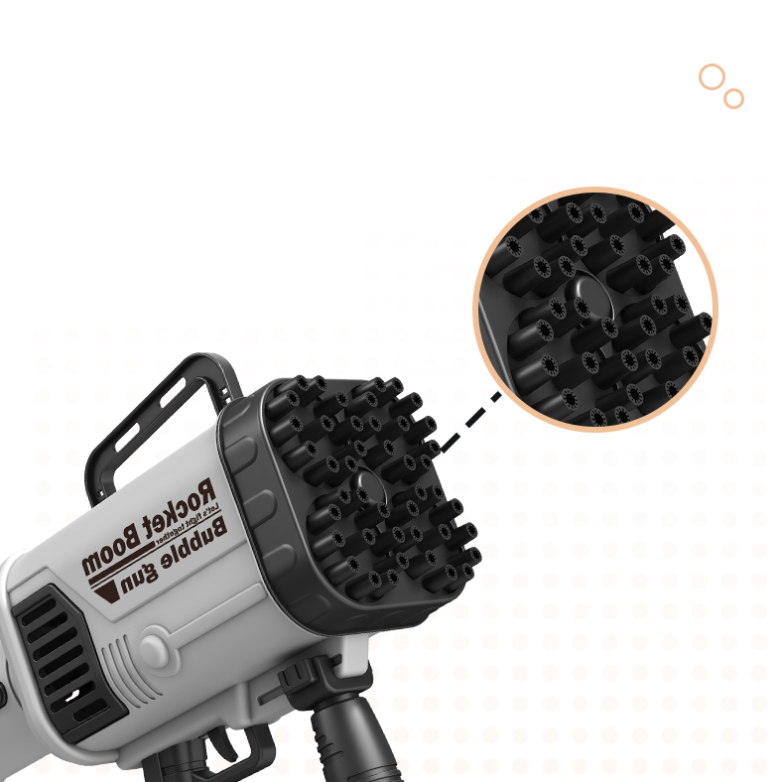 Больших размеров 44-отверстий ракеты мыльных пузырей Гатлинга электрическая Детская портативных игровых ракетная установка взрывных мыльных пузырей