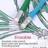 Foska Ensemble de Crayons de Couleur Gommes Durables, Vibrants et Ultra-Lisses de 7,0 Pouces, 12 ou 24 Couleurs, pour Étudiants, pour le Dessin et l'Esquisse
