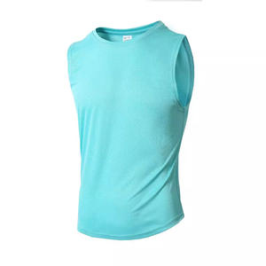 Débardeur de sport tricoté en maille pour homme, coupe ajustée, style racer à épaules larges, taille européenne, pour le commerce transfrontalier, idéal pour l'été et le fitness - Product Image 5