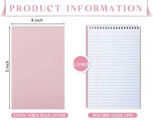 A5 <b>Pink</b> Hardcover Gift School Use High Quality Student Custom College Ruled Spiral <b>Notebook</b> - Product Image 2
