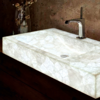 Comptoir de salle de bain en travertin résistant à la chaleur Tostone Premium, lavabo pour salle de bain, salon, villa, design intérieur