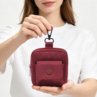 Porte-monnaie portable, petite pochette carrée avec porte-clés et mousqueton, étui multifonction pour écouteurs et rouge à lèvres, sac cadeau promotionnel