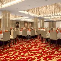 Tapis en laine Wilton tufté de luxe personnalisé, anti-bactérien, lavable, antidérapant, pour salle de banquet, hall d'hôtel, couloir, avec support en jute