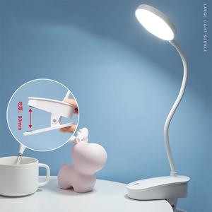 Lámpara de Escritorio con Clip, Interruptor Táctil de Encendido/Apagado, Carga USB, Protección Ocular, LED Regulable, Moderna, Pequeña, para Dormitorio - Product Image 6
