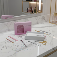 Boîte cadeau personnalisée à tiroir coulissant avec ruban, pour press-on ongles, emballage en papier de bonne qualité