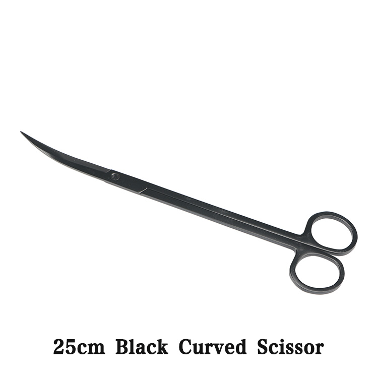 25cm noir courbé ciseaux