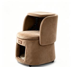 Custom Folding Chair Cat Cave <b>Bed</b> with Rollers Orthopedic Memory Foam Small <b>Dog</b> Sleeping <b>Bed</b> - Product Image 1