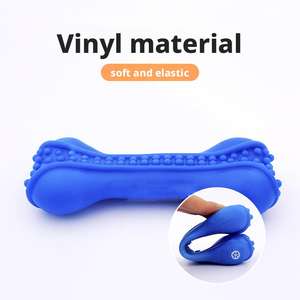 Pas de toxique Durable amusant interactif grinçant 15cm couleurs assorties vinyle plat dentaire dentition jouet à mâcher pour petits et moyens chiens - Product Image 2