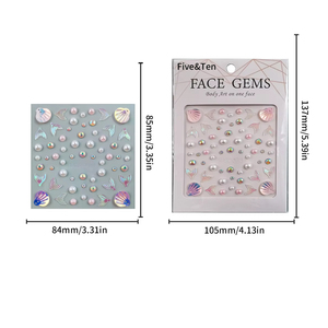 Cinque e dieci Set di gioielli artigianali con strass ecologici autoadesivi con gemme per viso disegni personalizzati per <span class=keywords><strong>tatuaggi</strong></span> per bambini - Product Image 6