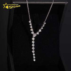 Collana da Donna in Argento 925 Massiccio con Diamante Moissanite GRA Scintillante, Disponibile in Magazzino USA - Product Image 2