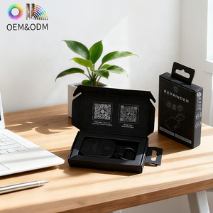 Custom FSC Kraft Mini Mailer Box con Hang Hole integrato e inserto in cartone per chiave Finder Bluetooth Tracker Packaging - Product Image 1