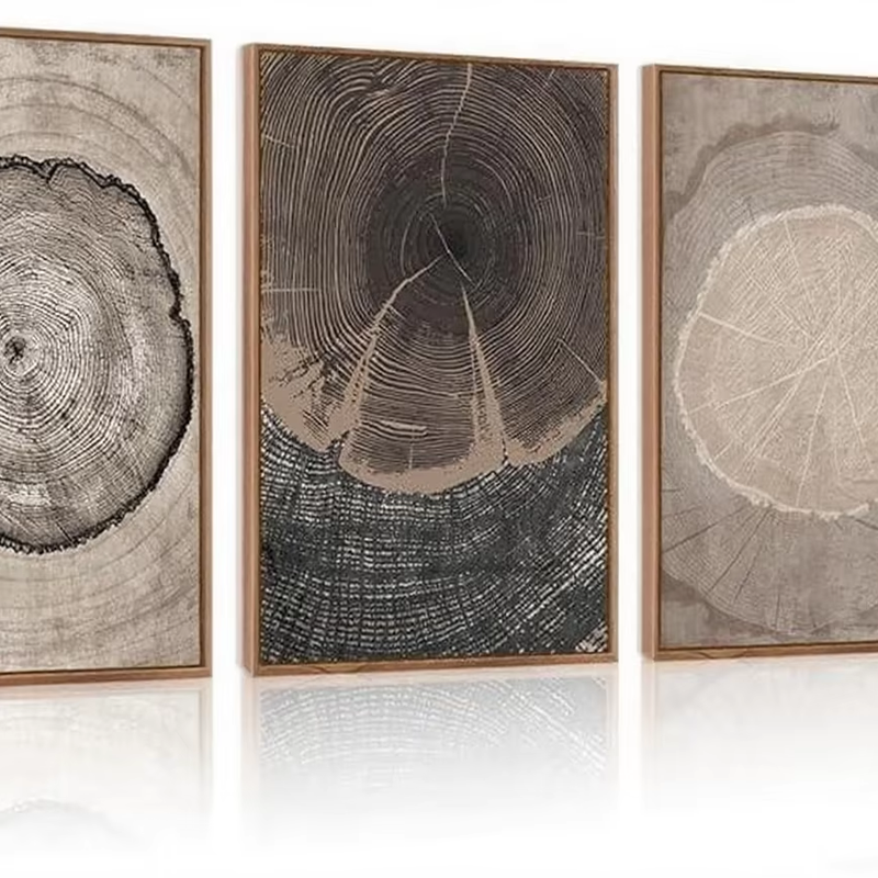 Modern Wooden Post Wall Art Set