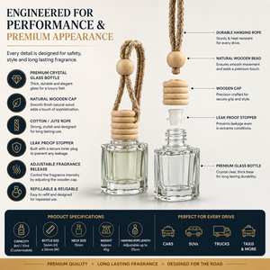 Diffuseur de parfum pour voiture en bouteille avec boîte haut de gamme, sélection de parfums personnalisés, service d'usine OEM pour la vente en gros - Product Image 4