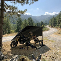 Auvent latéral de voiture Oxford noir testé sur le terrain, abri portable 4x4 tout-terrain, tente pare-soleil imperméable, protection UV quatre saisons