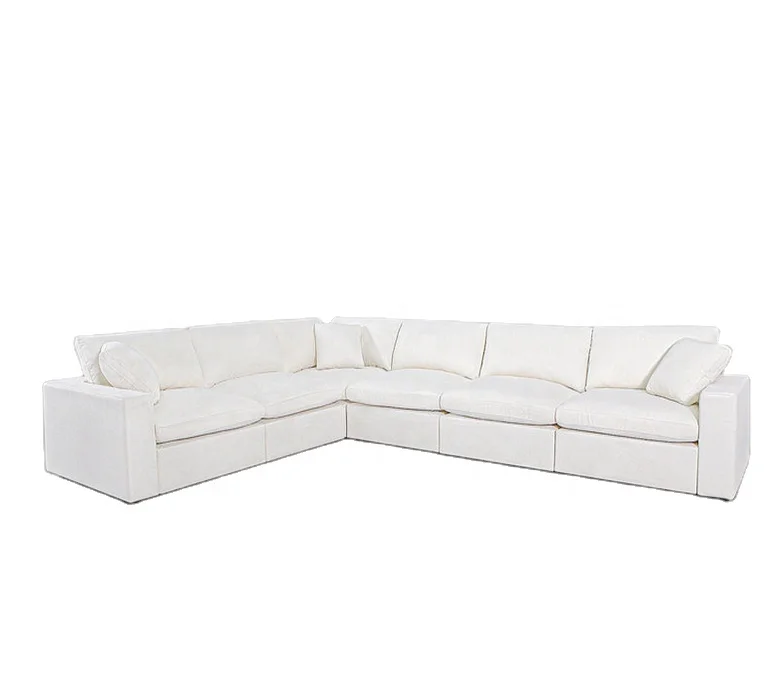 Neuestes modernes klassisches Komfort-L-Form-Sofa Wohnzimmer modulares Ecksofa geteiltes Cloud-Sofa