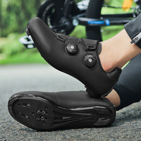 Chaussures de cyclisme pour vélo de route et VTT, pour hommes et femmes, modèle 2108, à clips, respirantes, antidérapantes, absorption des chocs, cuir véritable