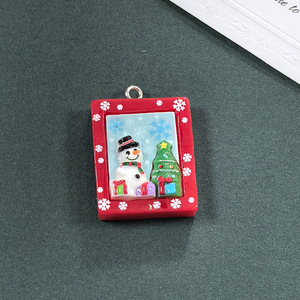 Pendentifs décoratifs en résine <span class=keywords><strong>de</strong></span> la série <span class=keywords><strong>de</strong></span> Noël, à faire soi-<span class=keywords><strong>m</strong></span>ême : bonhomme <span class=keywords><strong>de</strong></span> neige, Père Noël, <span class=keywords><strong>pull</strong></span>, cloche, boucles d'oreilles, collier, accessoires pour porte-clés - Product Image 6