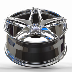 Jantes de course sportives 5x114.3 5x112 18 20 22 24 pouces, chrome miroir, monobloc, forgées, pour voitures particulières Audi Tesla BMW - Product Image 2