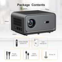 Projecteur intelligent pour cinéma maison Full HD 1080P 1000 ANSI Lumen, système Android 14, compatible 3D, stéréo HIFI, mini LED portable