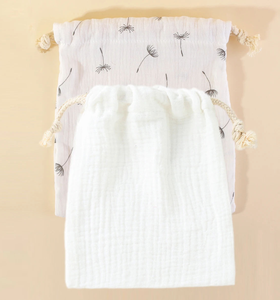 Bolsa de compras con cordón de algodón orgánico natural, promoción de venta caliente para la protección del medio ambiente, con logo. - Product Image 2