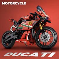PANDAS 470 pièces City Sports Rapid Racing Moc Moto Briques Jouets Modèle Technique Blocs de Construction DIY Jouets Éducatifs Cadeau