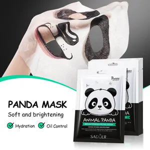 Cuidado DE LA PIEL Panda Animal máscara facial Fabricante Cuidado de la cara personalizado Blanqueamiento Máscara facial Hidratante orgánico Máscaras faciales de hoja