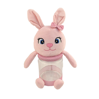 Boîte à bonbons en plastique en forme de tête d'animal en peluche de dessin animé mignon
