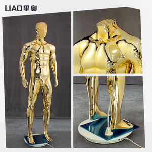 Maniquí Masculino de <span class=keywords><strong>Cuerpo</strong></span> Completo de Plástico ABS de Alta Gama, Talla Grande, Deportivo, Cromado, Musculoso, para Exhibición en Tiendas de Ropa - Product Image 6