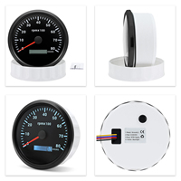 Meteran Pulsa Digital Hitam 110MM 8000RPM Pengukur Tachometer Mesin untuk Alat Pengukur Otomatis Kapal Laut