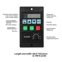 Mini VFD économique monophasé 220V vers triphasé, puissance 0,75KW 1HP pour moteur AC, convertisseur de fréquence, onduleur
