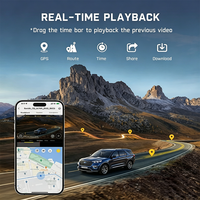 Caméra de tableau de bord 4G pour voiture, double objectif avant 2K arrière 1080P, communication bidirectionnelle, GPS Beidou, double suivi GPS, diffusion en direct, lecture en temps réel