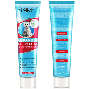 Elaimei <span class=keywords><strong>Dentifrice</strong></span> Organique Avancé <span class=keywords><strong>pour</strong></span> Animaux de Compagnie Soins Dentaires Écologiques en Plastique <span class=keywords><strong>pour</strong></span> Chats et Chiens Formule de Nettoyage Buccal - Product Image 4