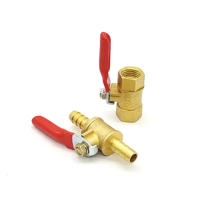 Vanne à bille en laiton 1/4 "pour vanne d'arrêt mâle/femelle, raccord de tuyau filetage mppt, compresseur d'air, Valve d'arrêt