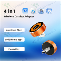 Adaptador Carplay Fácil de Instalar, Plug and Play, 4 en 1, Inalámbrico, Android Auto, Mirror Link, Dongle, Sincronización con Aplicaciones Móviles