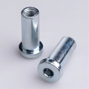 Đồ nội thất kết nối ốc vít M6 thép carbon phẳng Hex ổ cắm đầu ràng buộc tay áo thùng bài nẹp hạt cho giường - Product Image 1