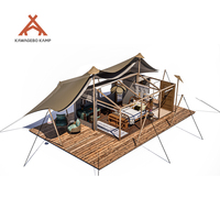 Tente de safari de luxe Kawagebo Kamp (KK) en toile imperméable PVDF à membrane permanente pour 1-2 personnes, idéale pour les resorts en plein air