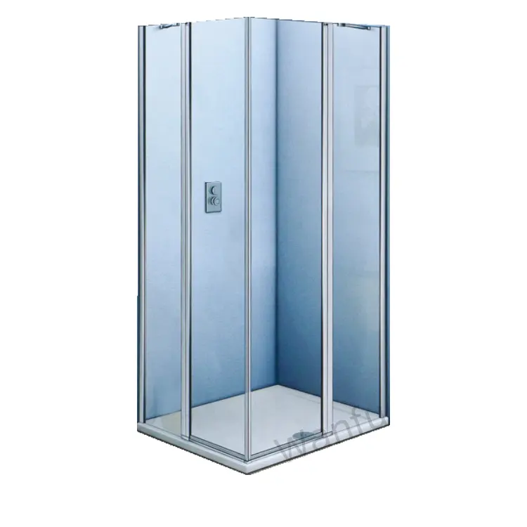 מחיר טוב 90x90 זכוכית אמבטיה מרובעת בקתת מקלחת קטנה לאדם יחיד לסגור חדר מקלחת ללא מסגרת